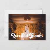 Foto Boho Chic Retro farbenfrohe blumenreiche Hoch Dankeskarte (Vorderseite)