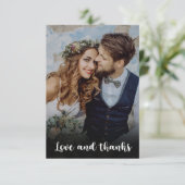 Foto Boho Chic Retro farbenfrohe blumenreiche Hoch Dankeskarte (Stehend Vorderseite)