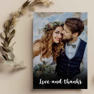 Foto Boho Chic Retro farbenfrohe blumenreiche Hoch Dankeskarte