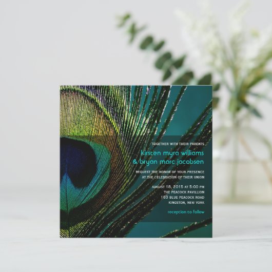 Foto Boho Chic Wedding Einladung (Stehend Vorderseite)