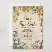 Foto Boho Herbst Wildblume Botanische Hochzeit Save The Date (Vorderseite)