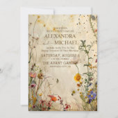 Foto Boho Herbst Wildblumen Hochzeit Einladung (Vorderseite)