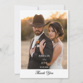 Foto Boho Minimal Einfach Elegant Cowboy Danke (Vorderseite)
