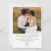 Foto Boho Minimal Einfach Elegant Cowboy Danke (Rückseite)