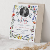 FOTO Boho Pressed Wildblumen Sweet 16 Birthday Einladung