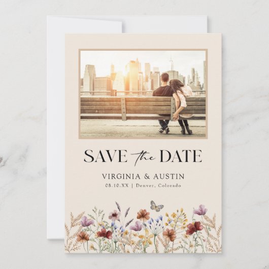 Foto Boho Save the Date (Vorderseite)