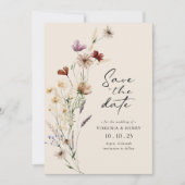 Foto Boho Save the Date Flachkarte (Vorderseite)