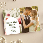 Foto Boho Wildblume Botanische Hochzeit Save The Date