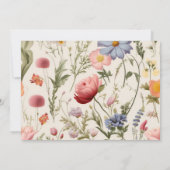 Foto Boho Wildblume Botanische Hochzeit Save The Date (Rückseite)