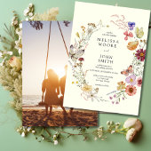 Foto Boho Wildblume Wedding Einladung