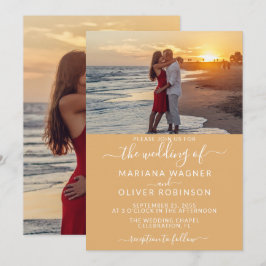 Foto Boho Yellow Wedding Einladung