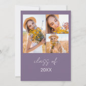 Foto Boho zur Graduierungspartei für lila Wildblum Einladung (Rückseite)