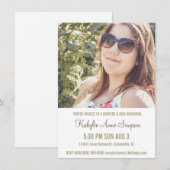 Foto-Bonbon 16 Geburtstags-Party Einladung (Vorne/Hinten)