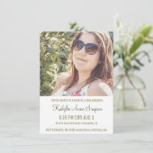 Foto-Bonbon 16 Geburtstags-Party Einladung (Stehend Vorderseite)