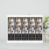 Foto Booth 2x7" Lesezeichen Save the Date Hochzeit (Stehend Vorderseite)