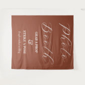 Foto Booth Brown Terracotta Wedding Wandteppich (Vorderseite (Horizontal))