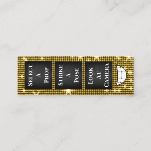 Foto Booth Business Card Mini Visitenkarte (Vorderseite)