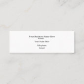 Foto Booth Business Card Mini Visitenkarte (Rückseite)