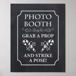 Foto Booth Christmas Winter Chalkboard Sign Poster