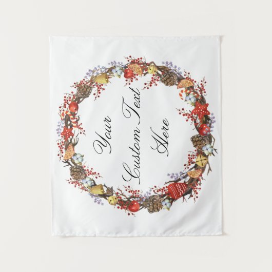 Foto Booth Decke, Weihnachts-Hochzeitstag Wandteppich (Vorderseite)