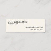 📷 Foto Booth Fotograf Mini Visitenkarte (Rückseite)