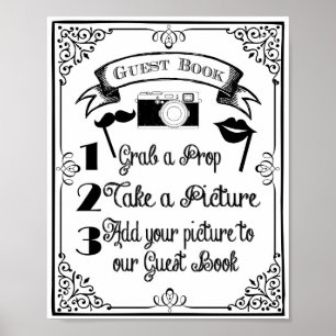 FOTO BOOTH Gästebuch Hochzeit oder Party Zeichen