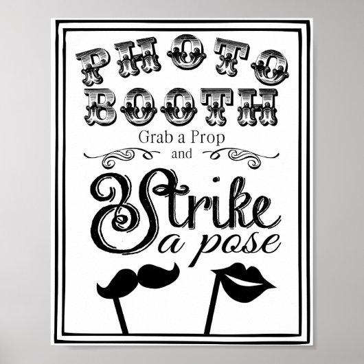 FOTO BOOTH Gästebuch Hochzeit oder Party Zeichen (Vorne)