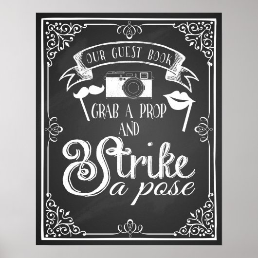 Foto Booth Gästebuch Hochzeitszeichen (Vorne)