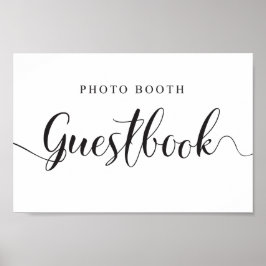 Foto Booth Gästebuchsign für Hochzeiten Poster
