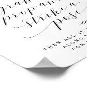 Foto Booth Gästebuchskalligrafie Hochzeitszeichen Poster (Ecke)