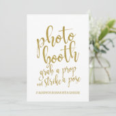 Foto Booth Glitzer Gold-Bonus-Zeichen (Stehend Vorderseite)