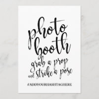 Foto Booth Hashtag Erschwingliches Zeichen