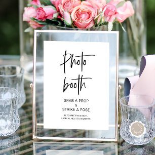 Foto Booth, Hochzeit Moderne Minimalistische Schri Poster