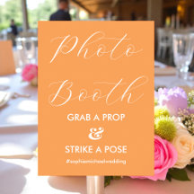 Foto Booth Orange White Wedding