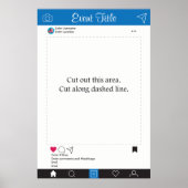 Foto Booth Prop Frame Poster Blau Schwarz (Vorne)