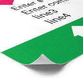 Foto Booth Prop Frame Poster Grün und Weiß (Ecke)