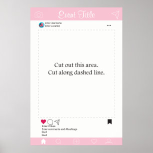 Foto Booth Prop Frame Poster Social Media Design
