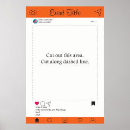 Foto Booth Prop Frame Poster Social Media Design