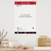 Foto Booth Prop Frame Poster Social Media Design (Küche)