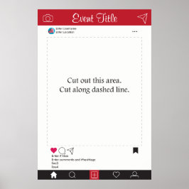 Foto Booth Prop Frame Poster Social Media Design