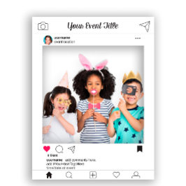 Foto Booth Prop Frame Poster Social Media Design