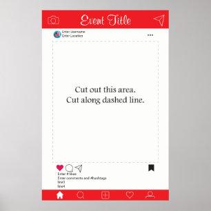 Foto Booth Prop Frame Poster Social Media Design