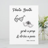 Foto Booth Prop Modernes Minimalistisches Hochzeit (Stehend Vorderseite)