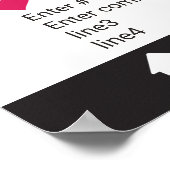 Foto Booth Prop Rahmen Poster Schwarz/Weiß (Ecke)