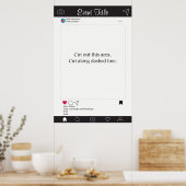 Foto Booth Prop Rahmen Poster Schwarz/Weiß (Küche)