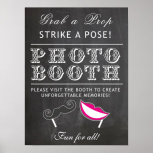 Foto Booth-Schild - schnappen Sie sich eine Prop-T Poster