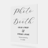 Foto Booth Schwarz-weiß Wedding Acrylschild (Winkel)