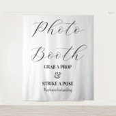Foto Booth Schwarz-weiß Wedding Wandteppich (Vorderseite)