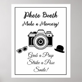 Foto Booth Sign for Wedding Poster