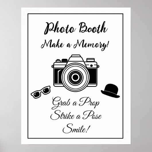 Foto Booth Sign for Wedding Poster (Vorne)